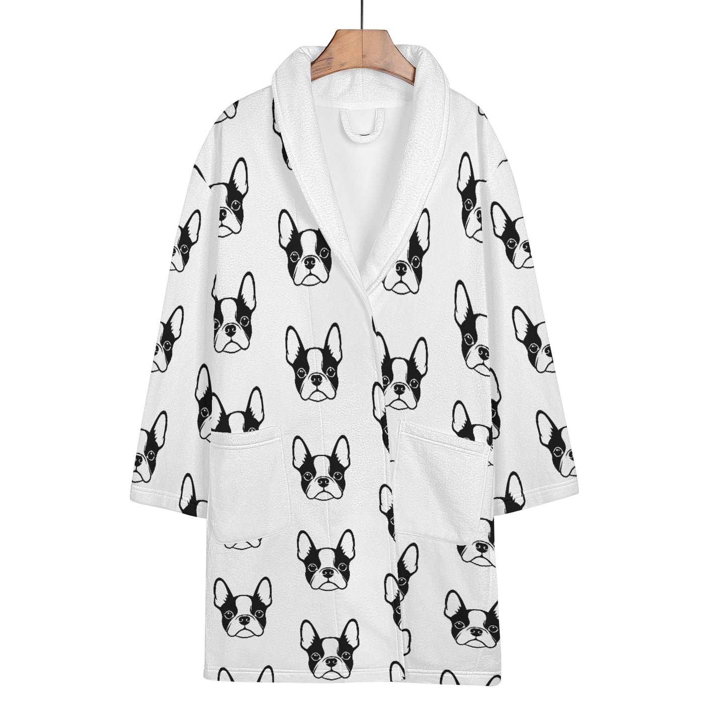 Bostie Faces Womens Short Bathrobe
