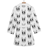 Bostie Faces Womens Short Bathrobe