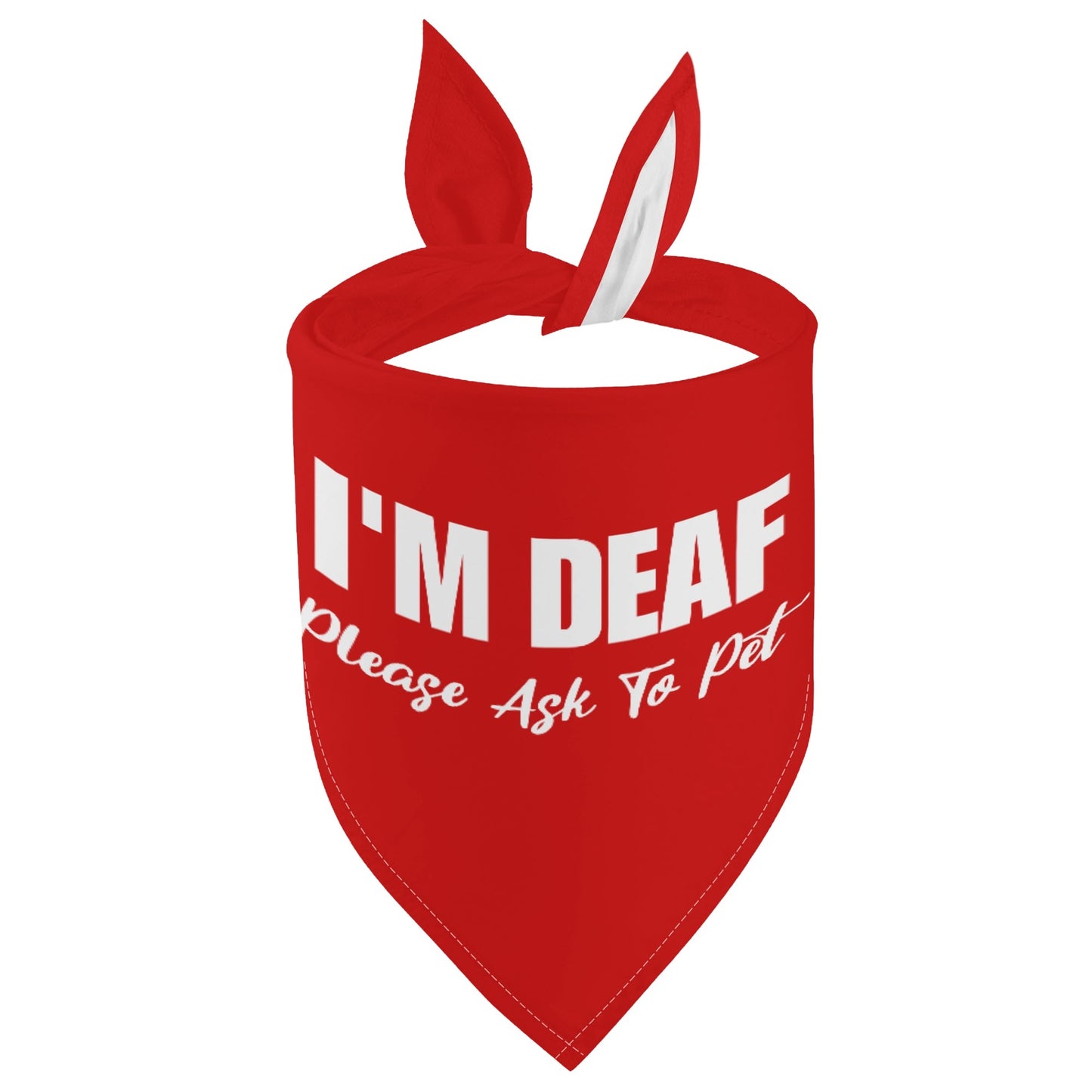 Im Deaf Please Ask To Pet Dog Bandanas