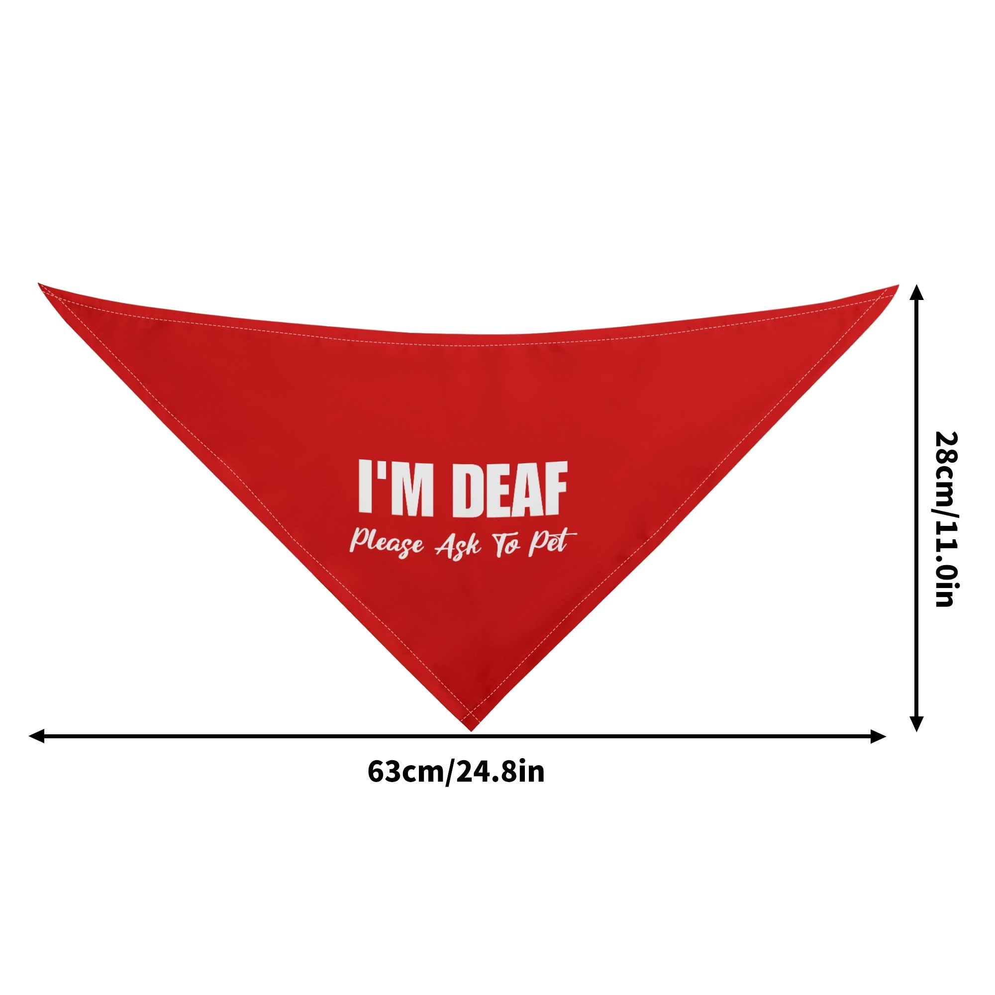 Im Deaf Please Ask To Pet Dog Bandanas
