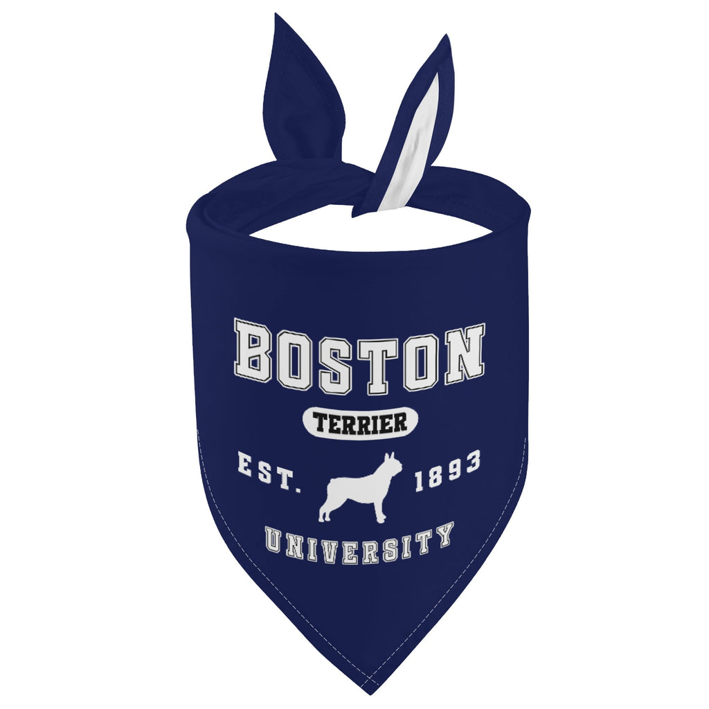 Boston Terrier University EST. 1893 Dog Bandanas