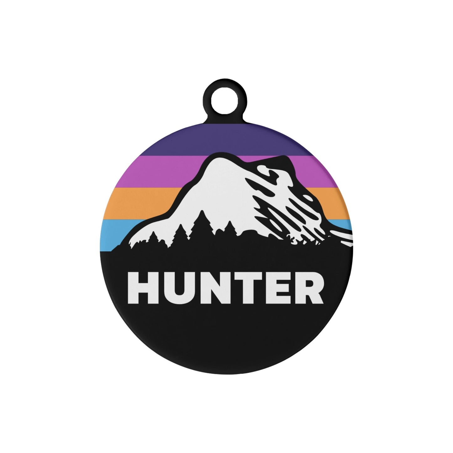 Outdoor Mountain Personalized Laser Metal Alloy Dog ID Tag with Custom Name and Number .