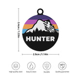 Outdoor Mountain Personalized Laser Metal Alloy Dog ID Tag with Custom Name and Number .