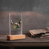 Dog Memorial Personalized LED Rectangle Acrylic Night Light - Forever Loved Pet Loss Gift