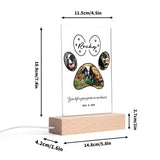 Dog Memorial Personalized LED Rectangle Acrylic Night Light - Forever Loved Pet Loss Gift