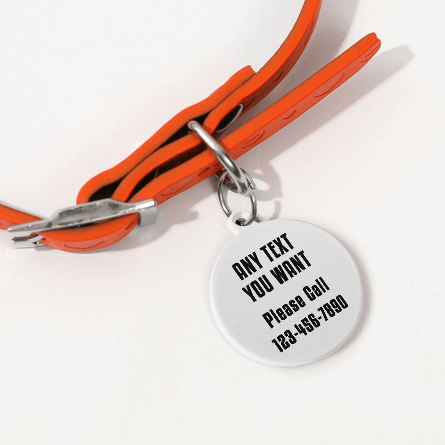 Love Varsity Personalized Laser Metal Alloy Dog ID Tag with Custom Name and Number