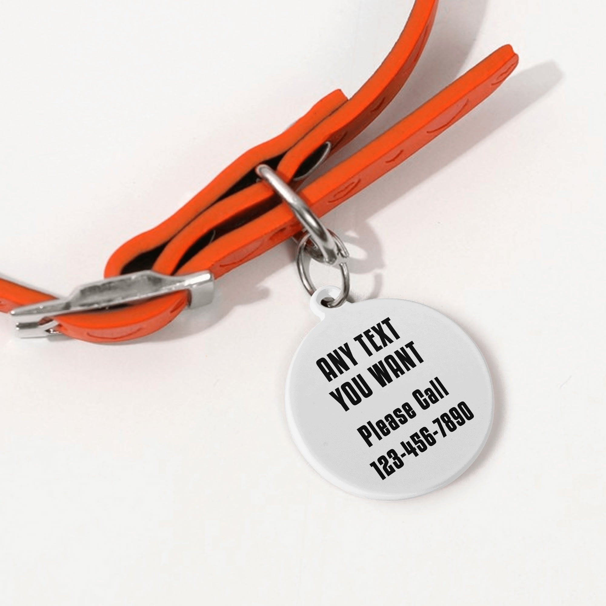 Love Varsity Personalized Laser Metal Alloy Dog ID Tag with Custom Name and Number