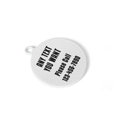 Love Varsity Personalized Laser Metal Alloy Dog ID Tag with Custom Name and Number