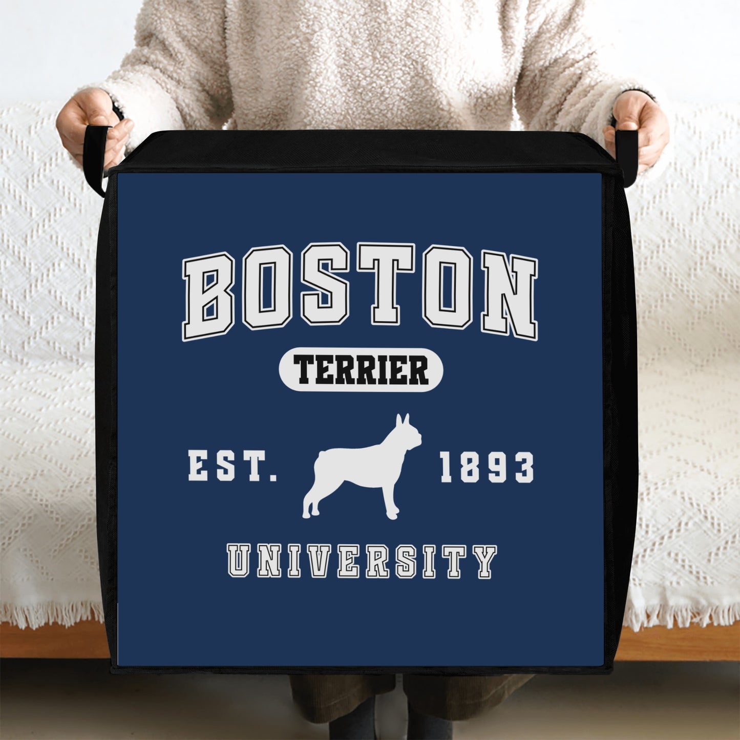 Boston Terrier University EST. 1893 Storage Box Bag