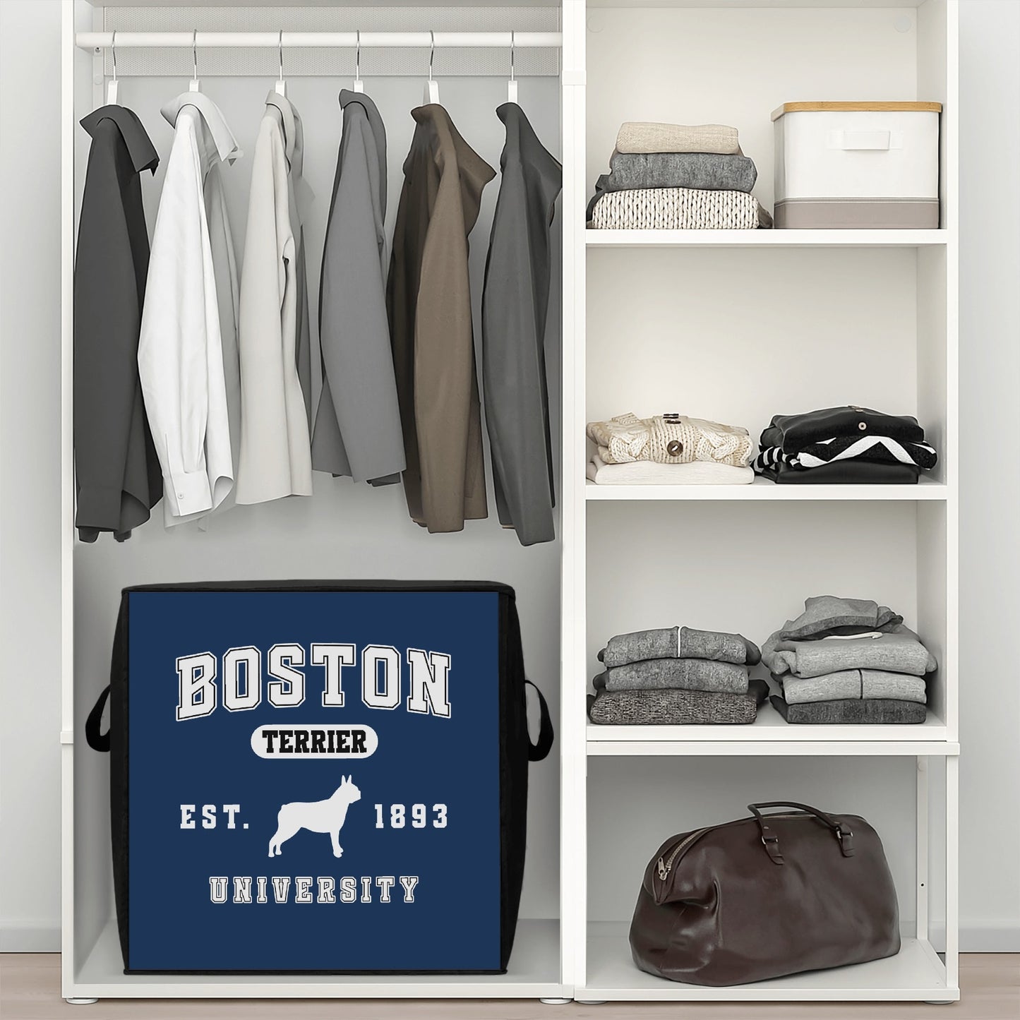 Boston Terrier University EST. 1893 Storage Box Bag
