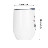 Best Dog Mom Ever 12oz Wine Tumbler with Lid for Cold & Hot Drinks