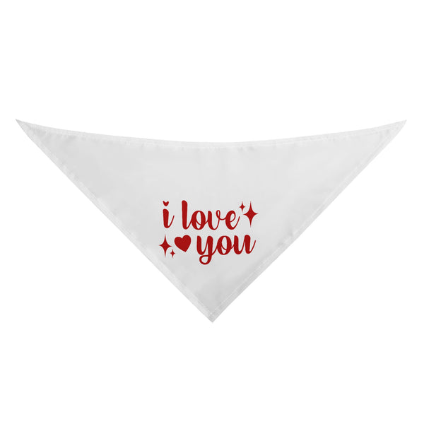 I Love You Valentine's Day Dog Bandanas