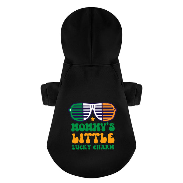 Mommys Little Lucky Charm St Patricks Day 100% Cotton Dog Fleece Hoodie