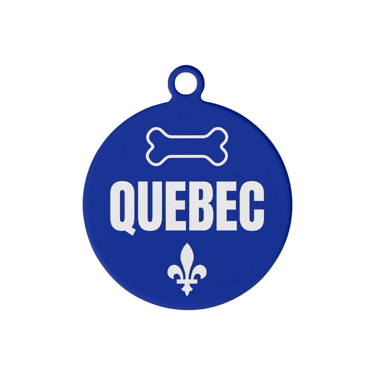 Quebec Custom Laser Metal Alloy Dog ID Tag