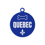 Quebec Custom Laser Metal Alloy Dog ID Tag