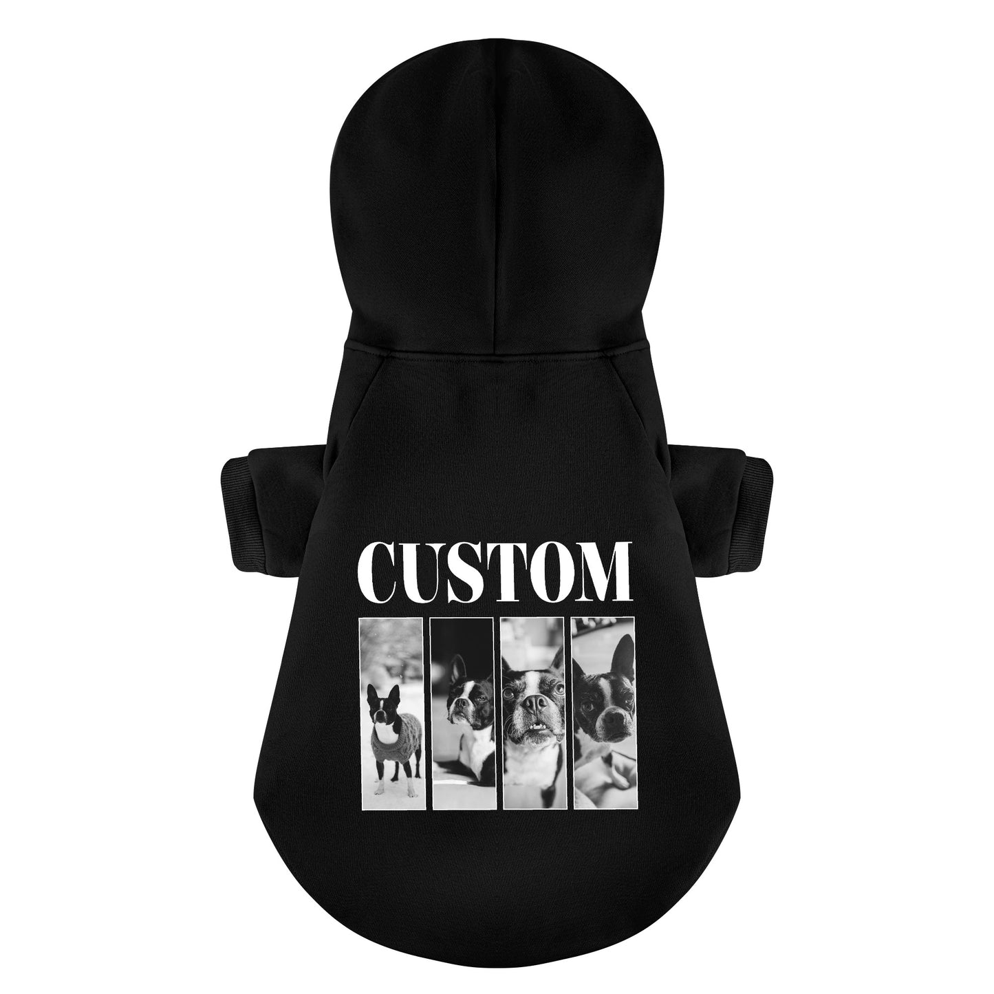 Custom Vintage Photos 100% Cotton Dog Fleece Hoodie