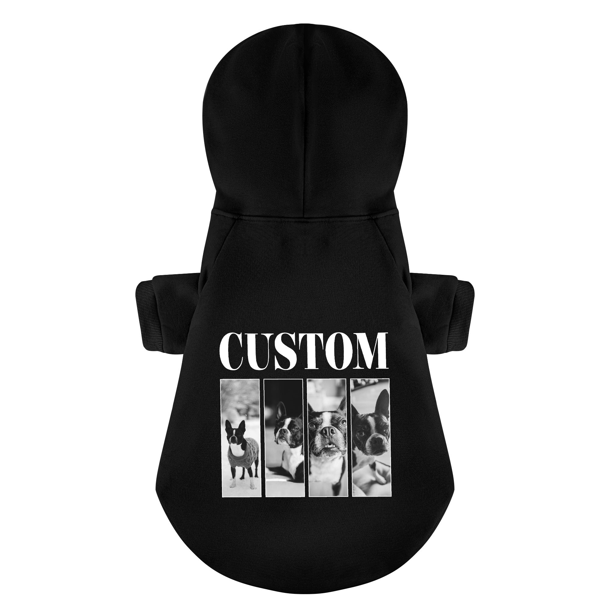 Custom Vintage Photos 100% Cotton Dog Fleece Hoodie