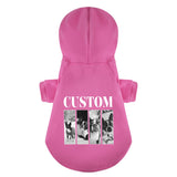 Custom Vintage Photos 100% Cotton Dog Fleece Hoodie