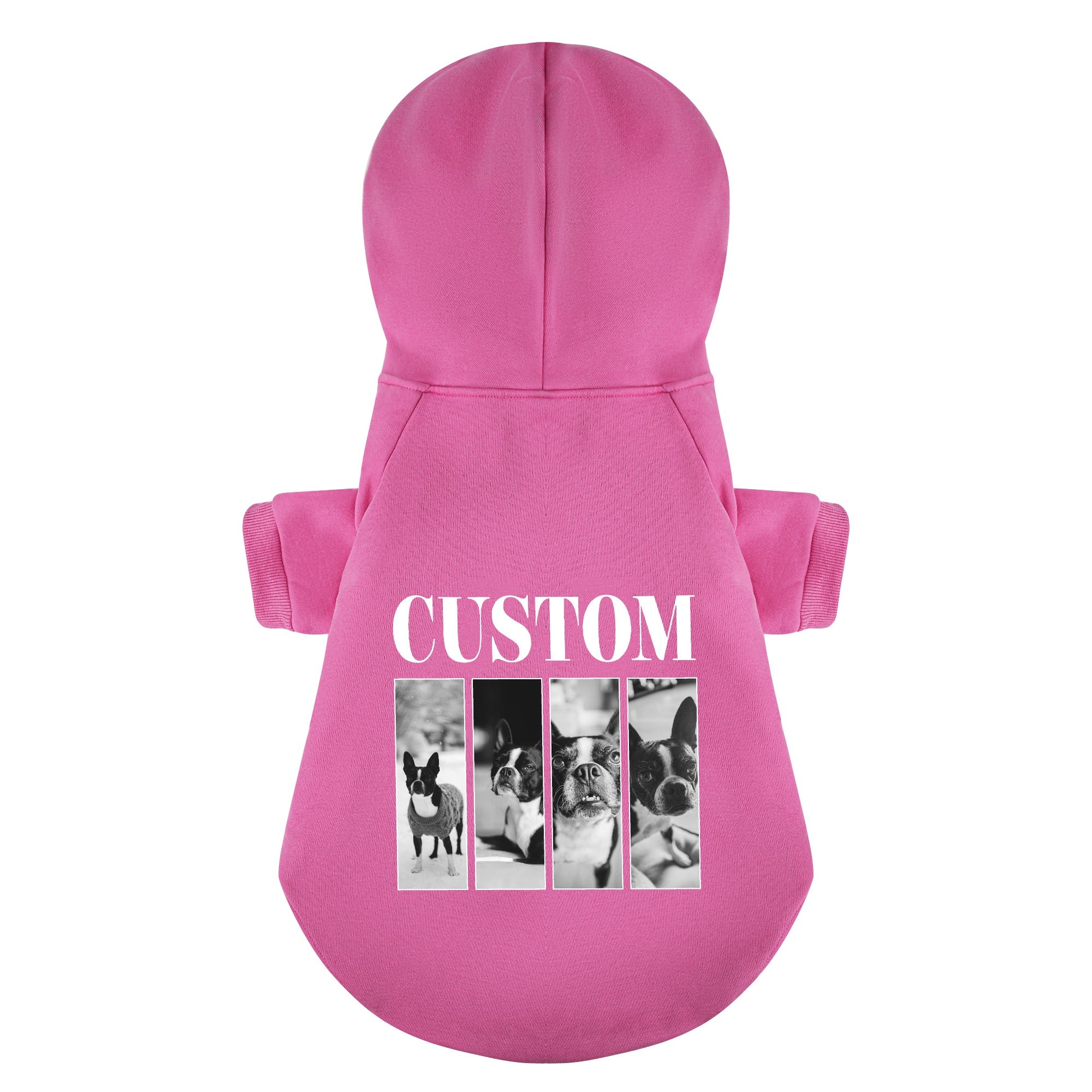 Custom Vintage Photos 100% Cotton Dog Fleece Hoodie