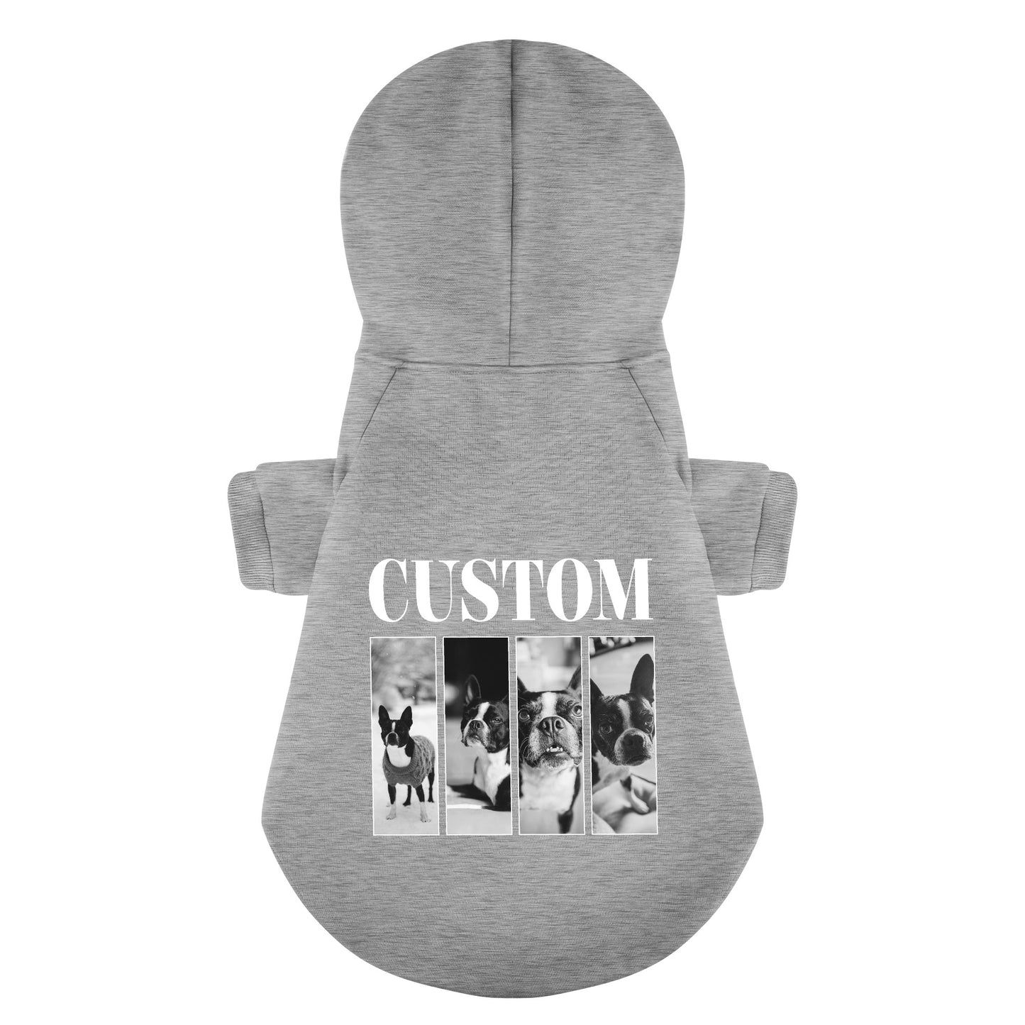 Custom Vintage Photos 100% Cotton Dog Fleece Hoodie