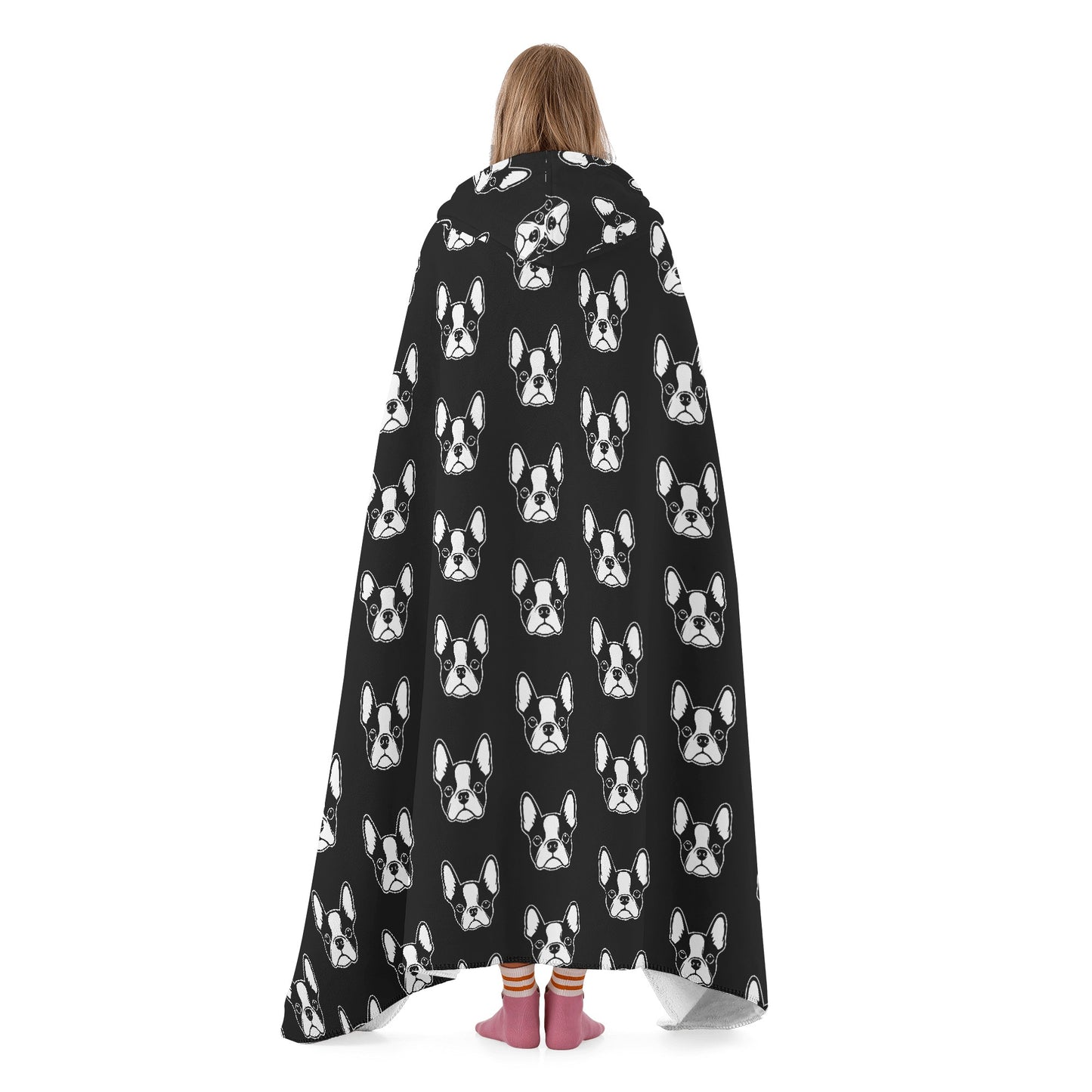Bostie Faces Hooded Blanket for Adults and Kids