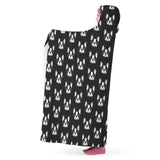 Bostie Faces Hooded Blanket for Adults and Kids