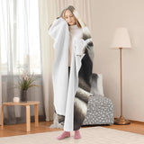 Senior Boston Terrier Dog Sleeping Peacefully Hooded Blanket for Adults and Kids