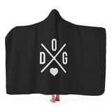 Dog Love Hooded Blanket for Adults and Kids