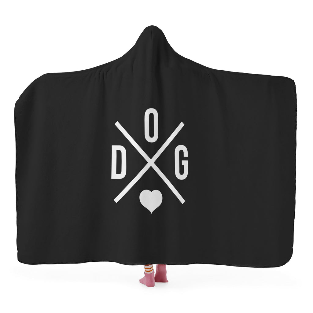 Dog Love Hooded Blanket for Adults and Kids