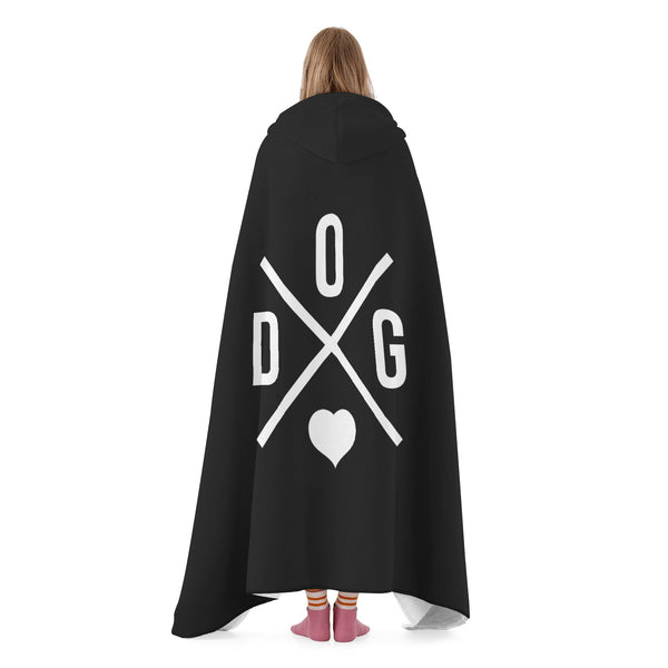 Dog Love Hooded Blanket for Adults and Kids