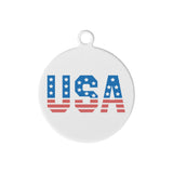 United States USA Personalized  Laser Metal Alloy Dog ID Tag