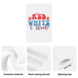 Red White and Woof 4th of July Retro Satin Garden Flag Banner 12X18 In
