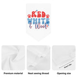 Red White and Woof 4th of July Retro Garden Flag Banner (Inverted-triangle) 12X18 In