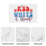 Red White and Woof 4th of July Retro Car Flag 12 x 18