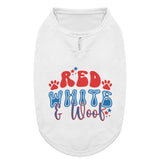 Red White and Woof 4th of July Retro Dog Shirt