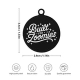 Built For Zoomies Custom Laser Metal Alloy Dog ID Tag .