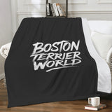 Boston Terrier World - Wicked Pup Soft Polyester Premium Fleece Blanket