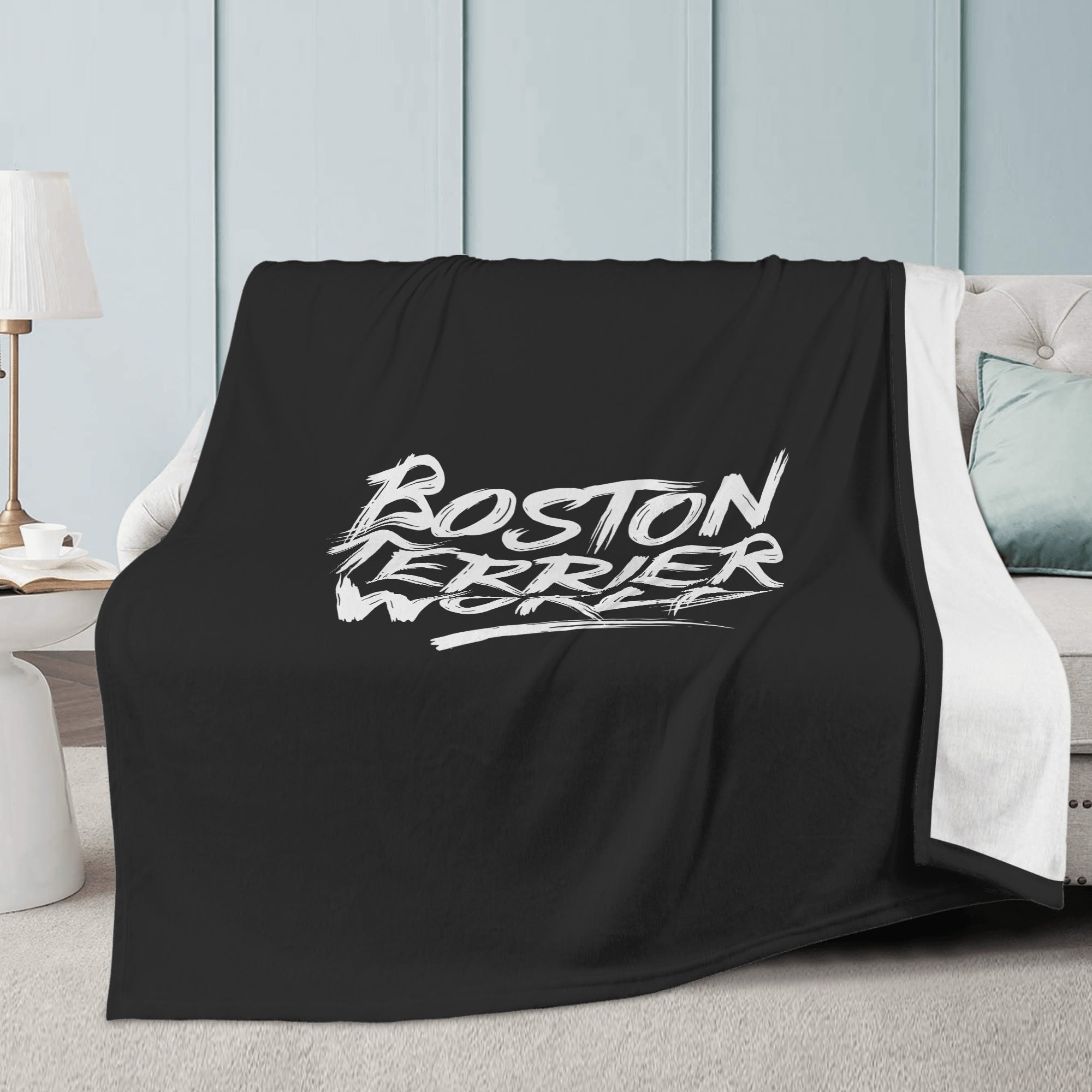 Boston Terrier World - Wicked Pup Soft Polyester Premium Fleece Blanket