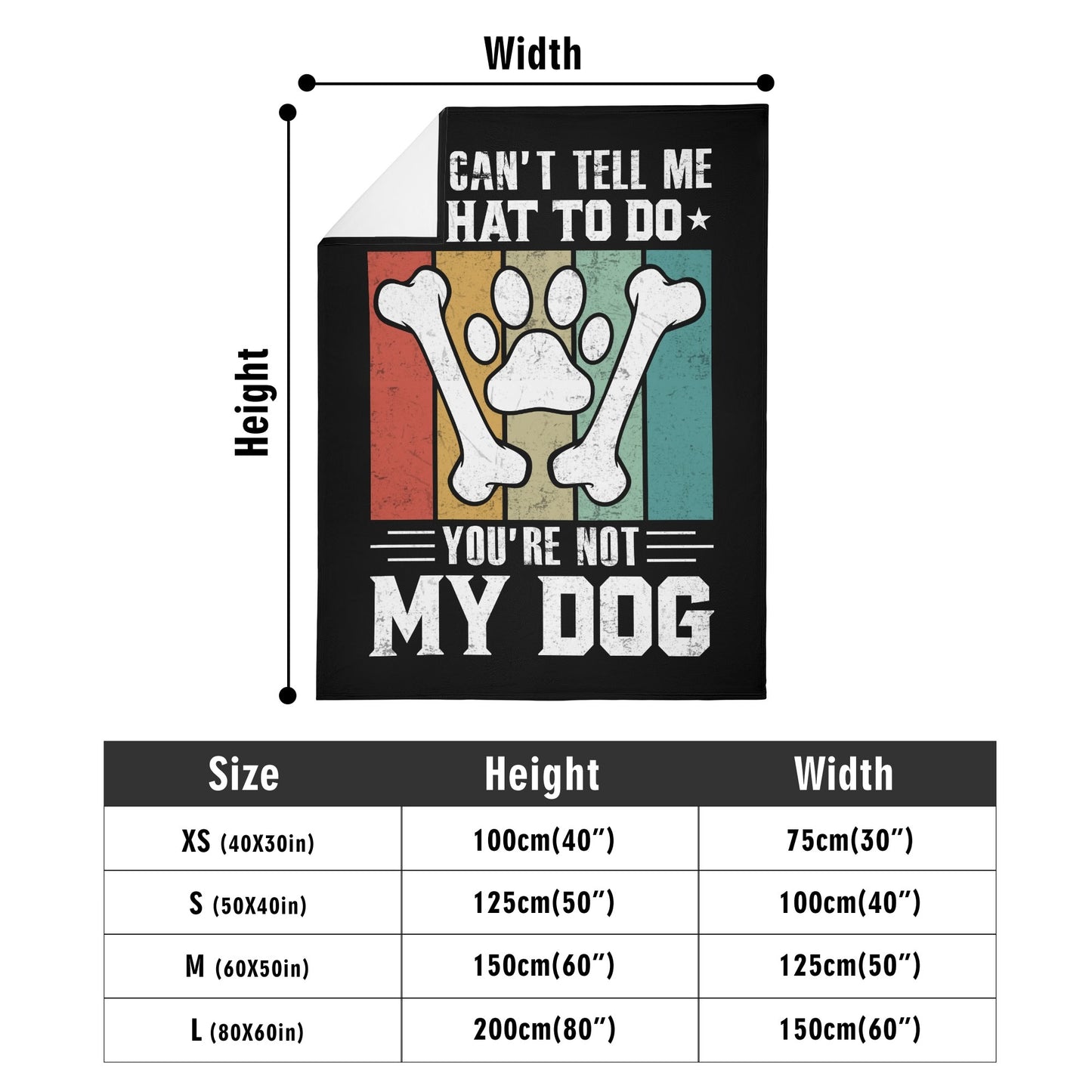 You Cant Tell Me What To Do Youre Not My Dog Flannel Blanket