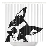Boston Terrier Head Tilt Shower Curtain