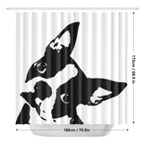 Boston Terrier Head Tilt Shower Curtain