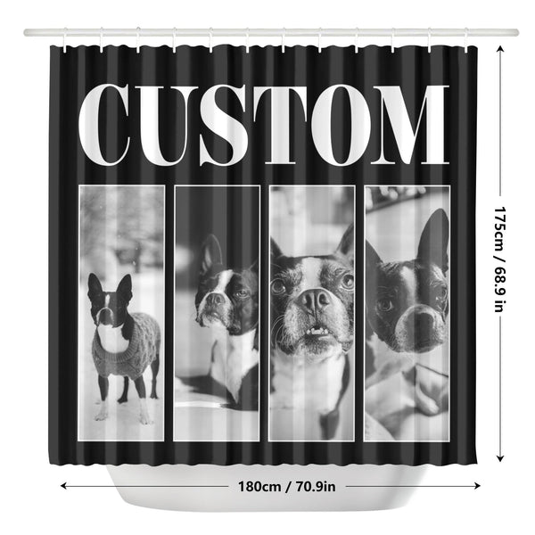 Custom Vintage Pet Photos Shower Curtain