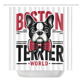 Boston Terrier World Shower Curtain