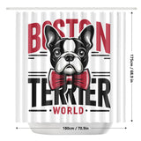Boston Terrier World Shower Curtain