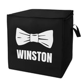 Custom Dog Name with Bowtie Storage Box Bag