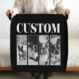 Custom Vintage Dog Photos Storage Box Bag .