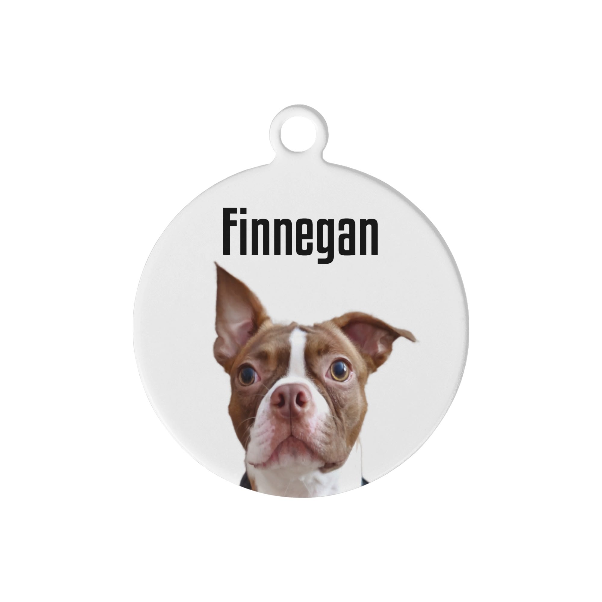 Custom Dog Face & Name Laser Metal Alloy Dog ID Tag