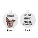 Custom Dog Face & Name Laser Metal Alloy Dog ID Tag