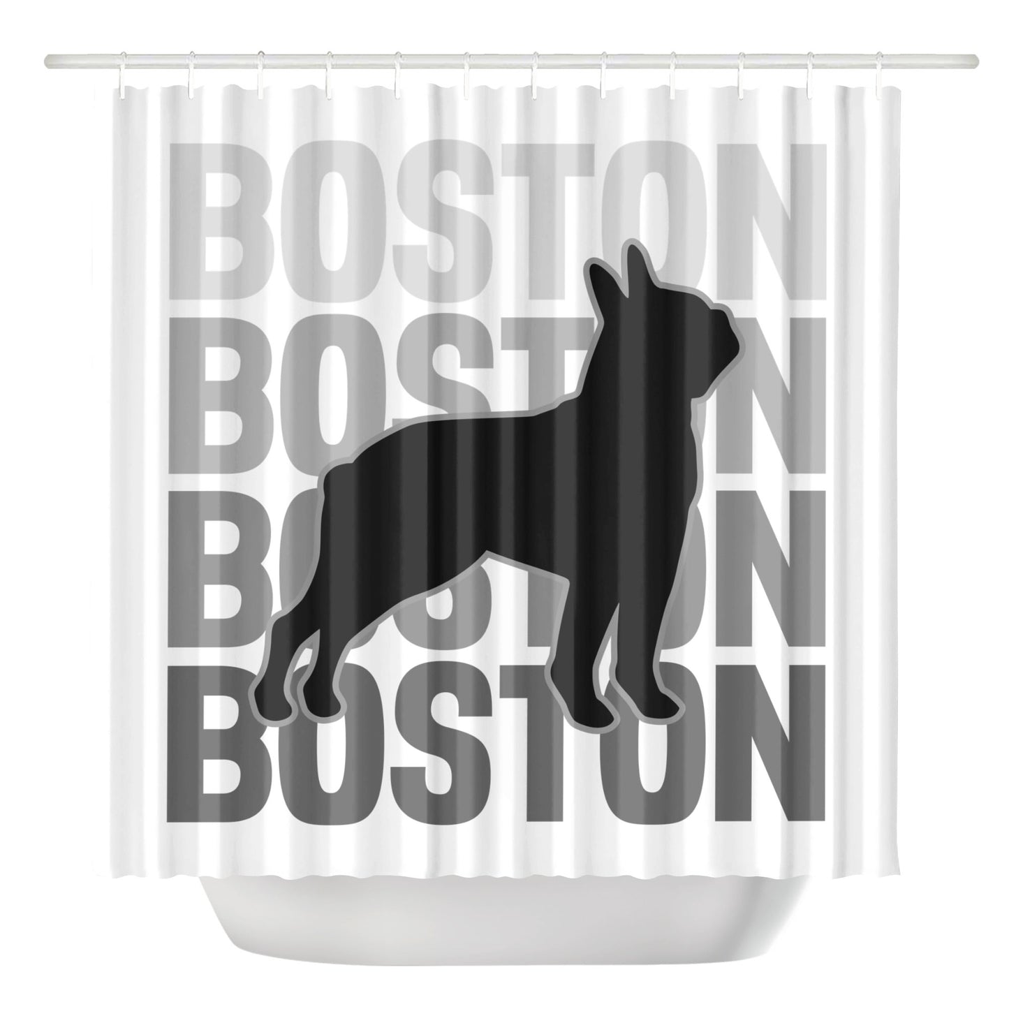 Boston X4 Shower Curtain - White