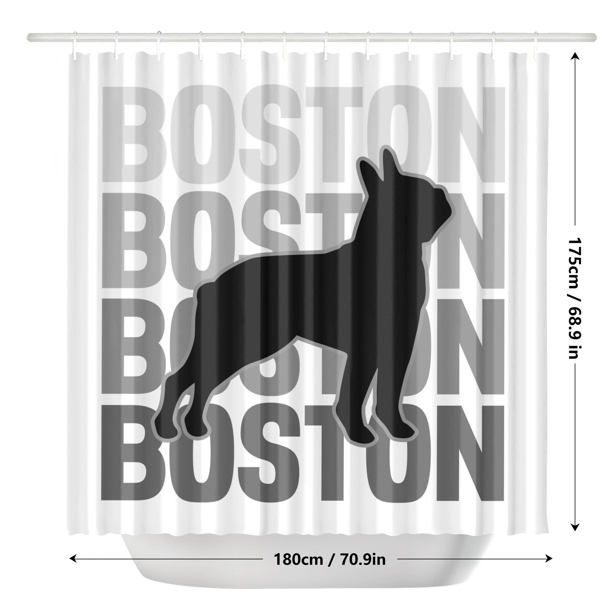 Boston X4 Shower Curtain - White